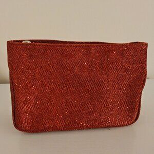 Red Glitter Cosmetics Bag